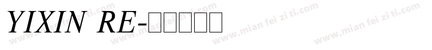 YIXIN RE字体转换